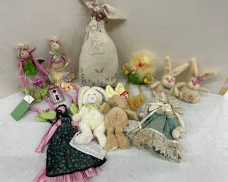 Handcrafted and Plush Bunny Figures
