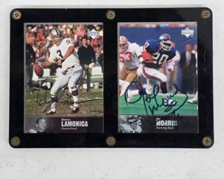Autographed NFL Legends Cards Display