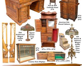 43 Oak roll top desk