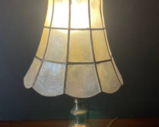 Vintage Capiz Shell Table Lamp