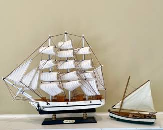 Model Tall Ship "Simon Bolivar" and Sailboat
