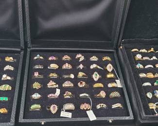 Large collection costume rings 