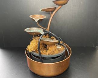 Copper Tiered Tabletop Fountain 