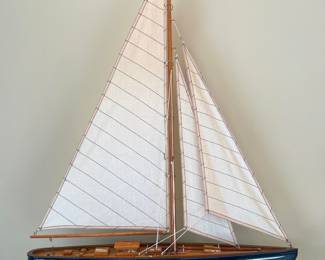 Wooden Model Sailboat - Endeavour J Class Yacht