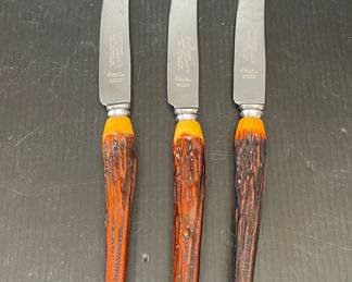 Thomas Turner & Co. Stag Handle Stainless Steel Butter Knives 