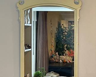 Wood Painted Cottage Wall Mirror