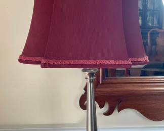 Nickel finish table lamp 