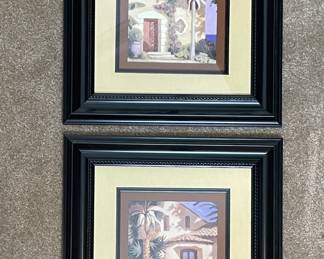 Set of Two Mediterranean Courtyard Prints