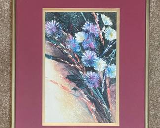 Framed Floral Painting 
