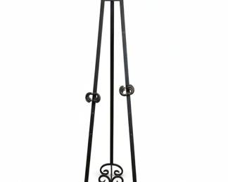 Ornate Wrought Iron Easel with Scrollwork