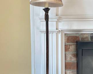 Vintage Art Deco Table Lamp with Pleated Shade