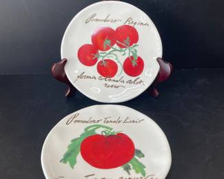 Williams Sonoma Tomato Ceramic Plates 