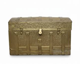 Vtg Embossed Storage Trunk