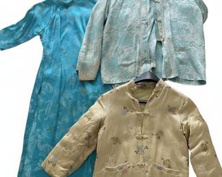 Vintage Silk Brocade Jackets and Dress 