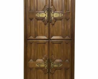 Vintage Spanish Mediterranean Style Armoire Wardrobe