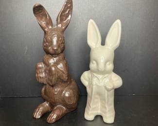 Vintage Ceramic Easter Bunny Figurines