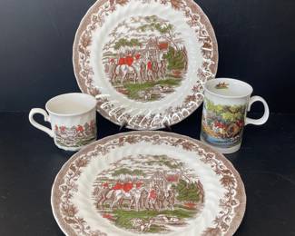 Churchill "The Hunter" Porcelain Dinner Plates and Mugs