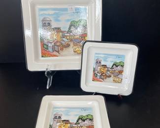 Capri Scene plates Made in Italy 