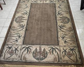 Tropical Crest Palm Tree Area Rug
