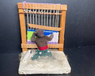Native American Navajo Weaver Doll Diorama