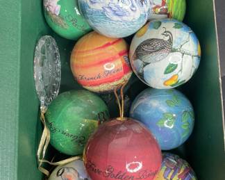 The Twelve Days of Christmas Ornaments Set