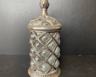 Bubble Glass Jar with Lid