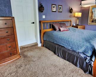 5 piece King Sleigh Iron and Cherry Bedroom Set