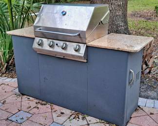 BBQ Stainless with Granite sides and cabinet