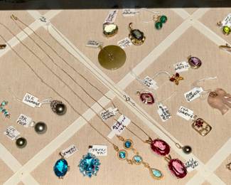 Everything pictured is 14K (Except the Victorian Locket Pin , that is 9K and it just sold presale )