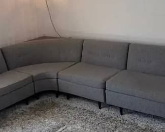 MCM sofa with corner table