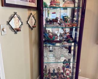 Curio Cabinet with Jim Shore and Crystal