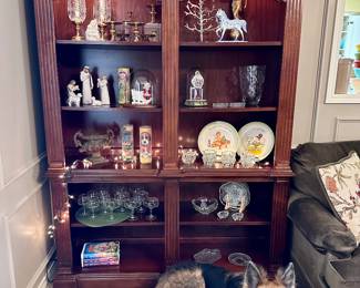 Two Piece Bookcase Cabinet