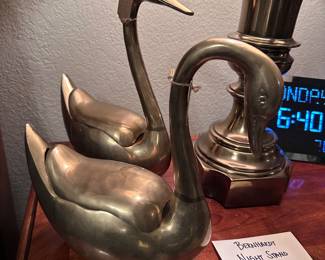 Large Brass Swan “Boxes”