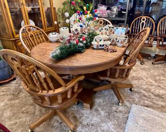 Keller Dining Table with Six  Chairs and Two Leaves
