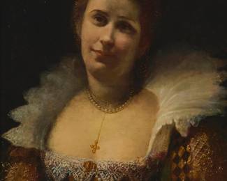 2147
18th/19th Century Continental School
Portrait of a lady
Oil on cradled panel
Appears unsigned
28.75" H x 20" W
Estimate: $800 - $1,200