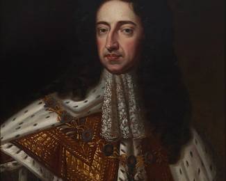2148
Sir Godfrey Kneller
(1646-1723)
Portrait of William III of Orange
Oil on canvas laid to canvas
Unsigned
30" H x 25" W
Estimate: $3,000 - $5,000