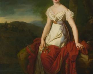 2021
François Pascal Simon (Baron) Gérard
(1770-1837)
Portrait of Countess Louise de Montluçon, circa 1820s
Oil on canvas laid to canvas
Signed faintly and indistinctly, lower left
76.75" H x 51.75" W
Estimate: $70,000 - $100,000