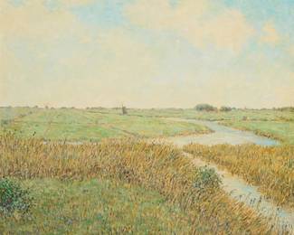 2049
William Henry Singer Jr
(1868-1943)
"By Kampen" (Netherlands)
Oil on board
Signed lower left: W.H. Singer. Jr; signed again and titled, verso
18" H x 21.5" W
Estimate: $700 - $1,000