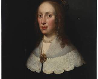 2170
18th Century Dutch School
Portrait of a woman
Oil on panel
Unsigned; with a crest upper right
26.75" H x 21.75" W
Estimate: $800 - $1,200