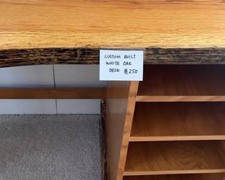Custom Built White Oak Desk