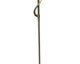 Beautiful Mid Century Modern Brass and Walnut Rembrandt Floor Lamp