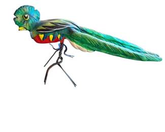 Guatemala Handcrafted Ceramic Quetzal Bird Figurine