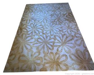 Safavieh Dip Dye Beige Gold 100 Percent Wool Pile 9ft x 12ft Area Rug with Pad