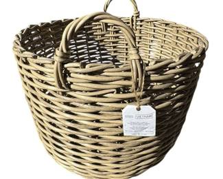 Fiddle Plus Fern Indoor Outdoor Round Polyrattan Basket