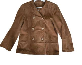 Vakko Sport Double Breasted Suede Jacket