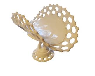 Vintage Milk Glass Banana Stand