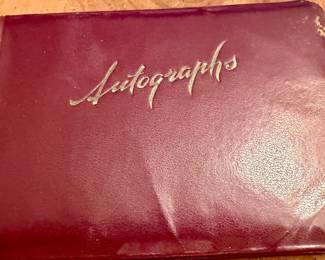 Jackie Robinson autograph 1957, baseball LA Dodgers 1956 roster autographs