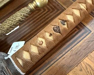 Japanese sword with sting ray handle.