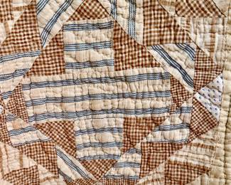antique quilt, c1860-80s.