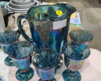 INDIANA GLASS PITCHER / GLASSES